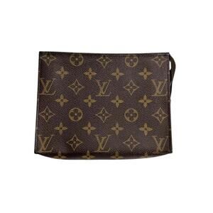 LOUIS VUITTON Brown Monogram Pouch